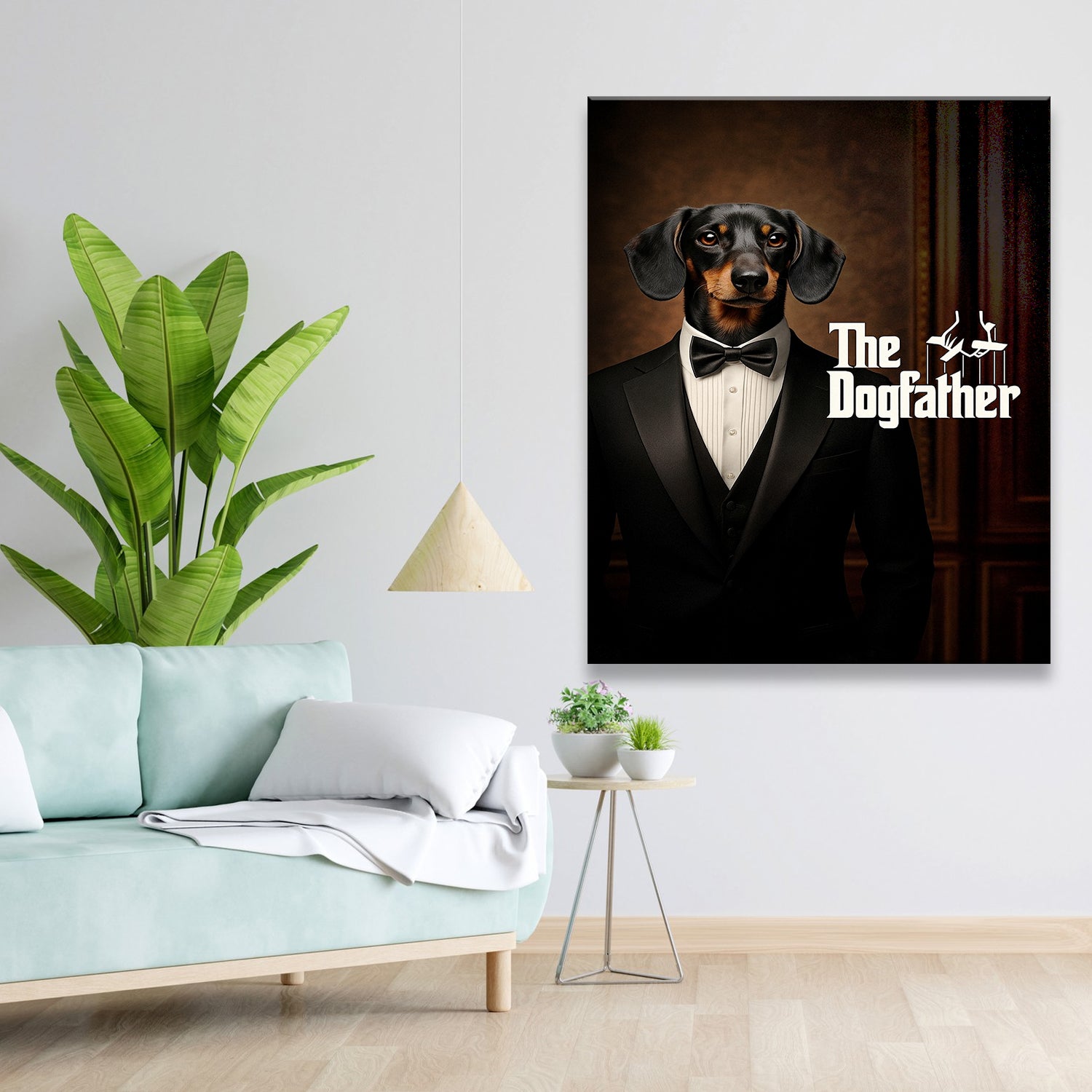 Custom Photo Dog Father Canvas _ Gift For Dog Lovers