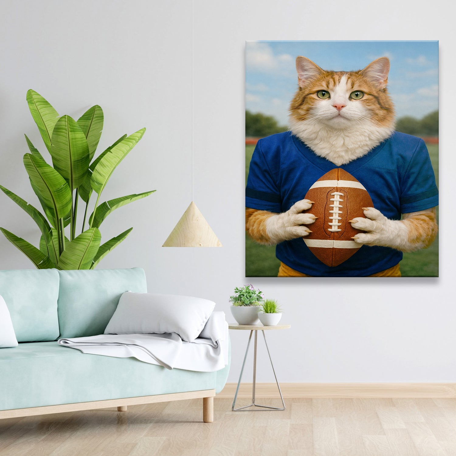 Custom Photo Football Player Canvas Canvas Gift For Canvas Lovers