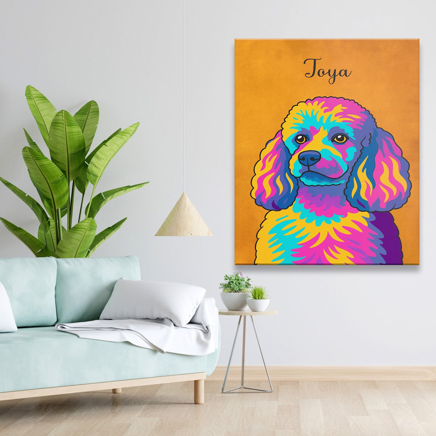 Custom Photo Minimalist Dog Canvas Gift For Dog Lovers