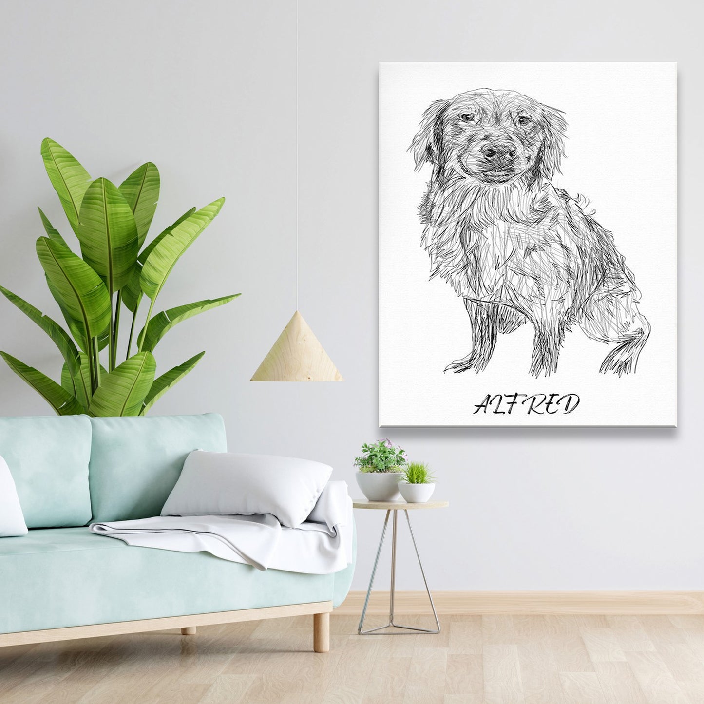 Custom Photo Dog Pencil Art