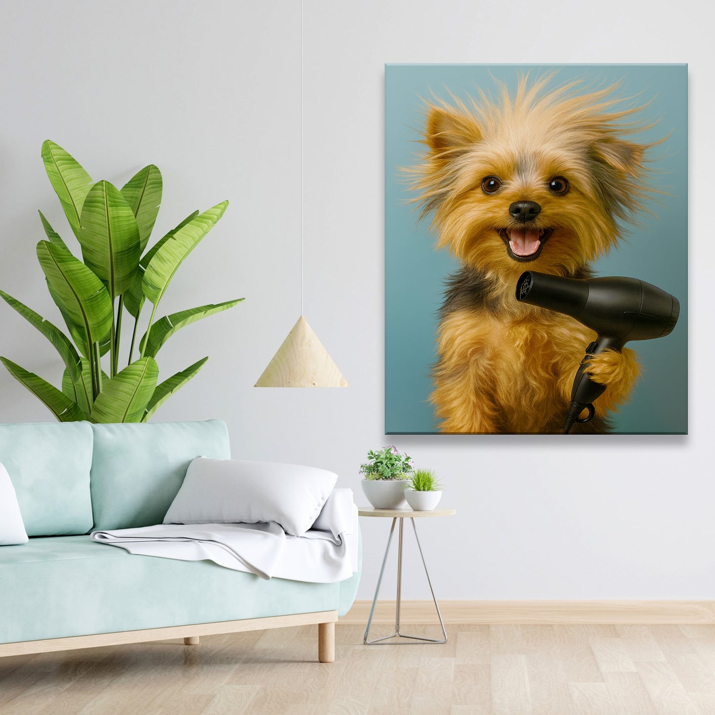 Custom Photo Dog Bathroom Style 35 Canvas Gift For Dog Lovers