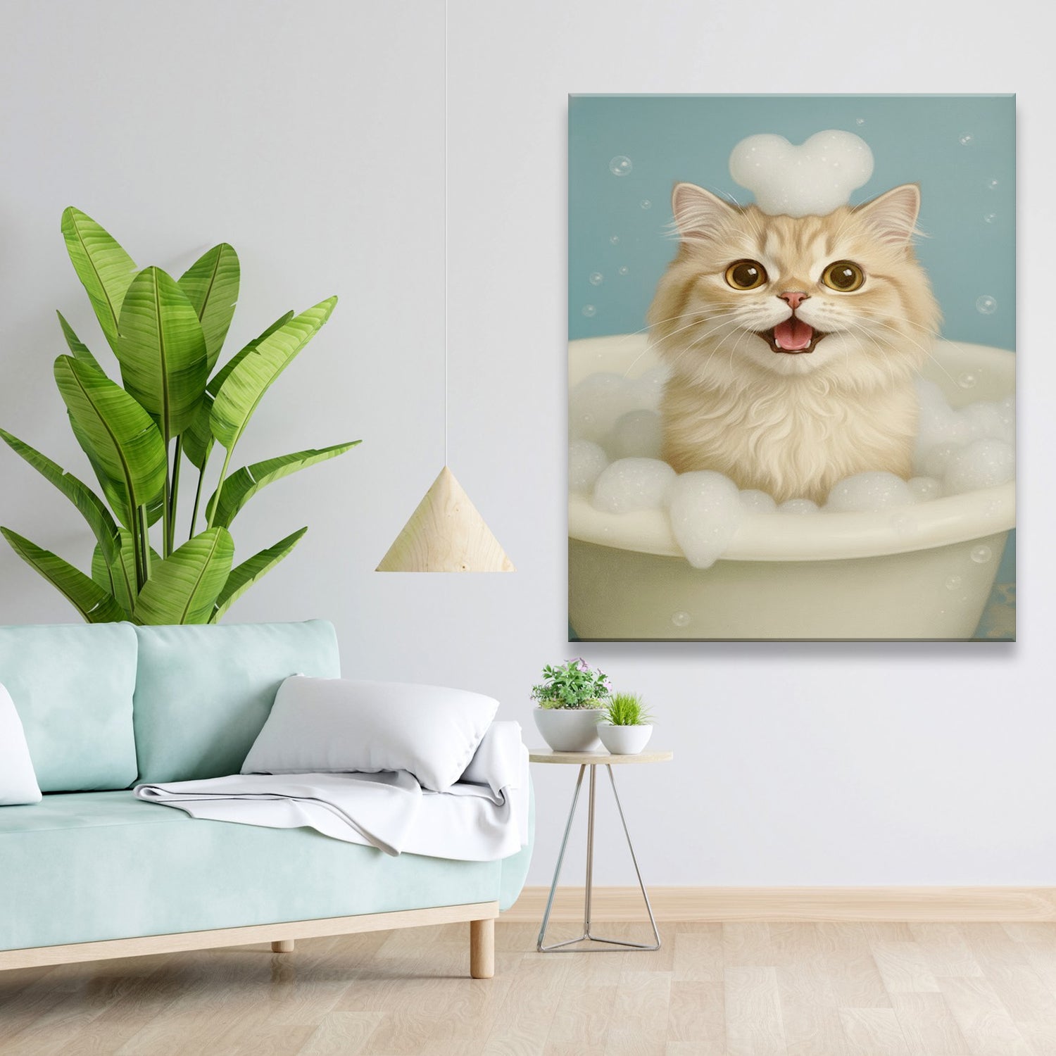 Custom Photo Cat Bathroom Style 29 Canvas Gift For Cat Lovers
