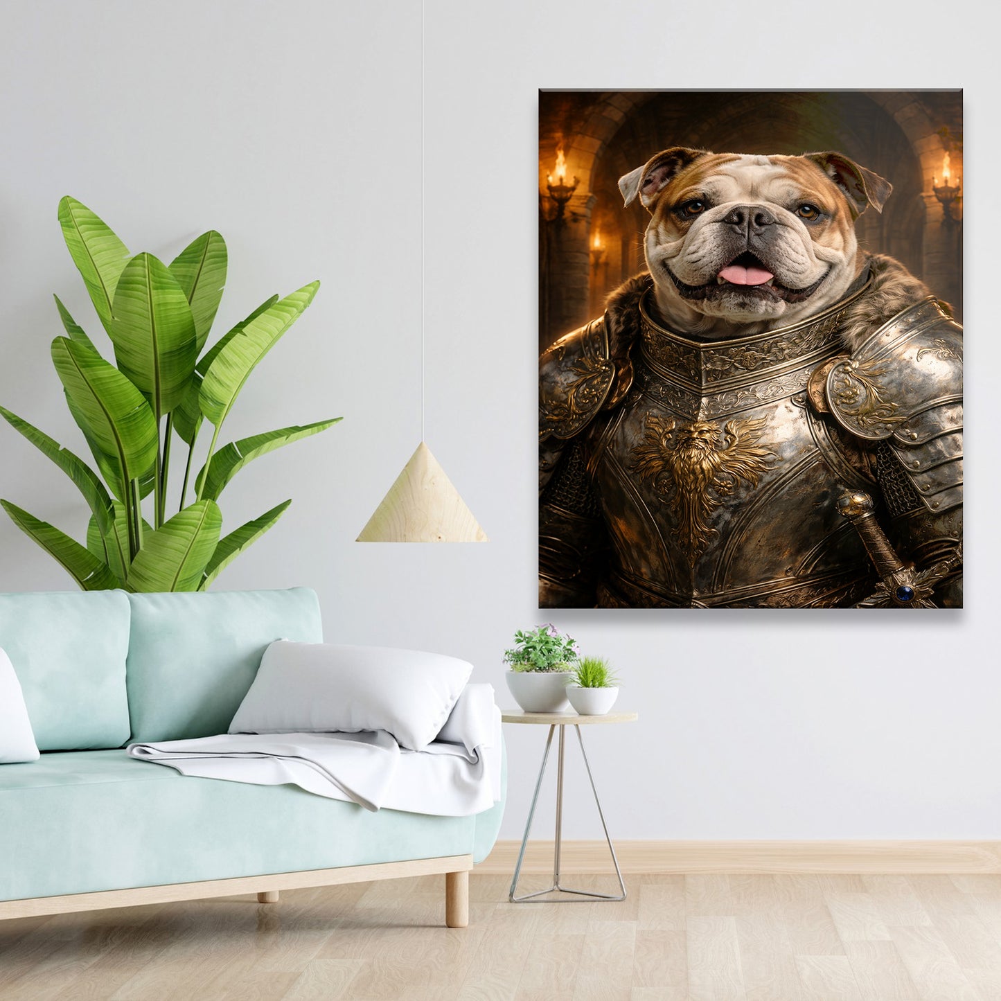 Custom Photo Knight Royal Dog Canvas Gift For Dog Lovers