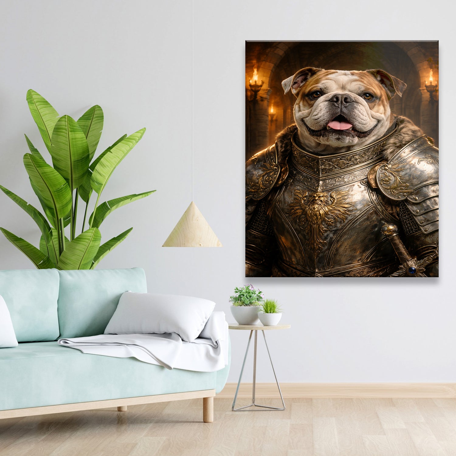 Custom Photo Knight Royal Dog Canvas Gift For Dog Lovers