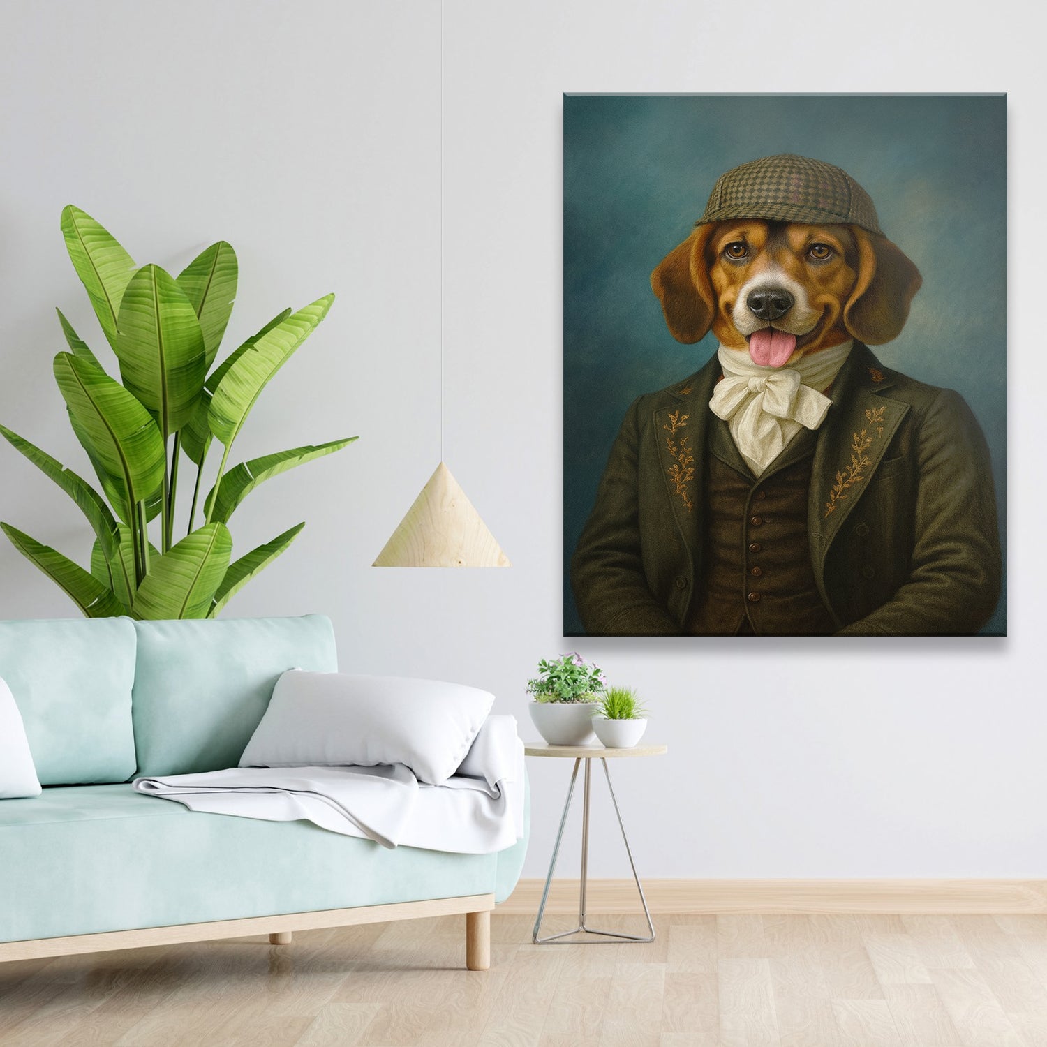 Custom Photo Detective Dog Canvas Gift For Dog Lovers