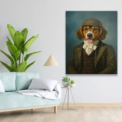 Custom Photo Detective Dog Canvas Gift For Dog Lovers
