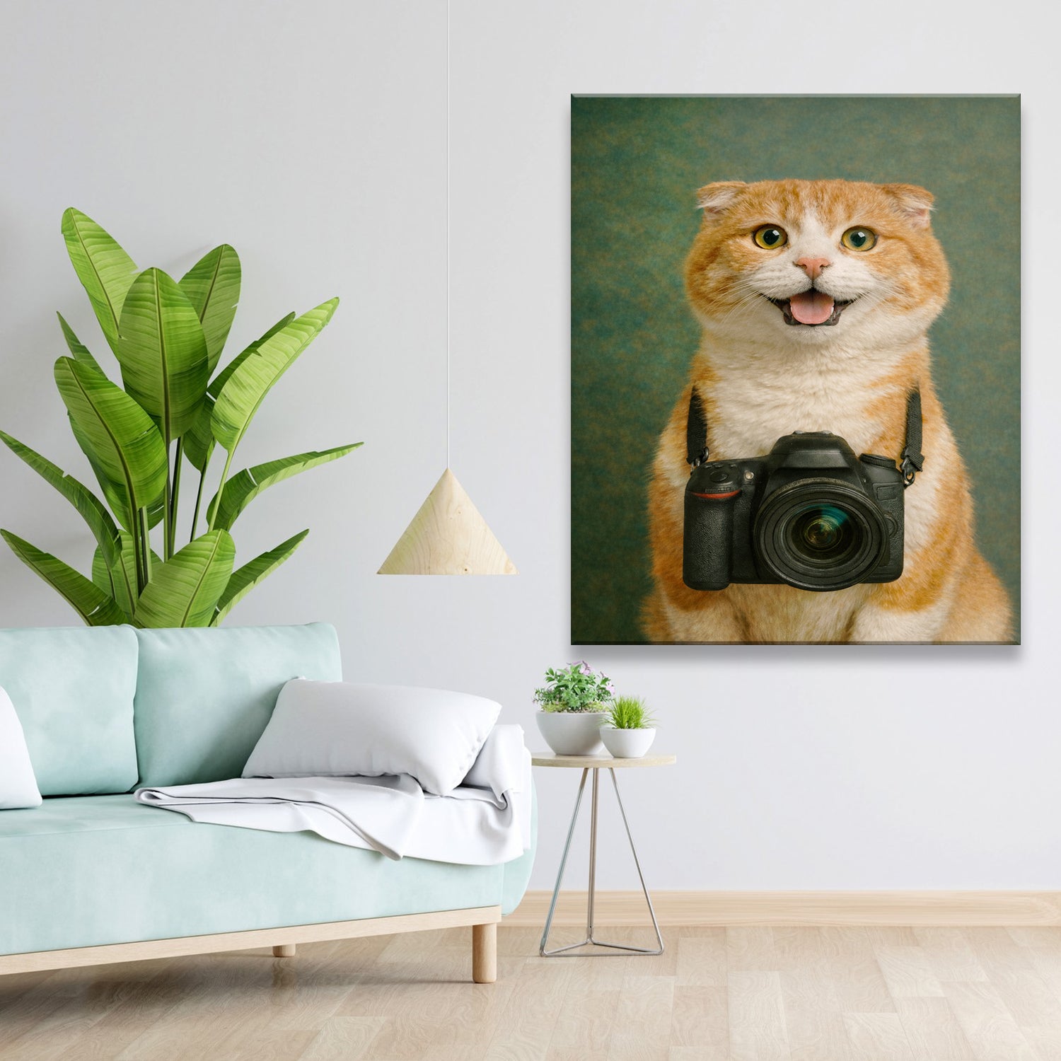 Custom Photo Photographer Cat Canvas Gift For Cat Lovers