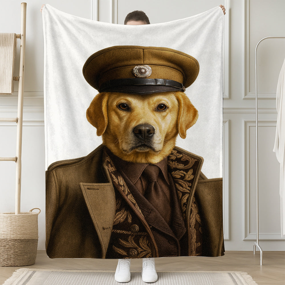 Custom Photo Captain Dog Canvas