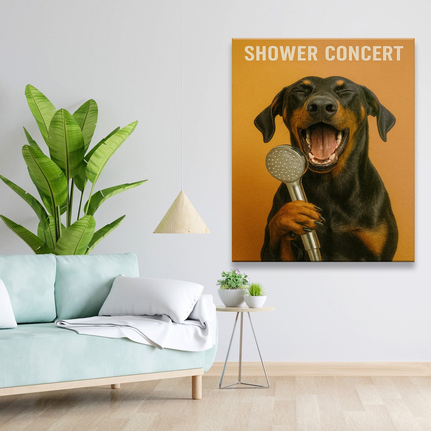 Custom Photo Dog Bathroom Style 32 Canvas Gift For Dog Lovers