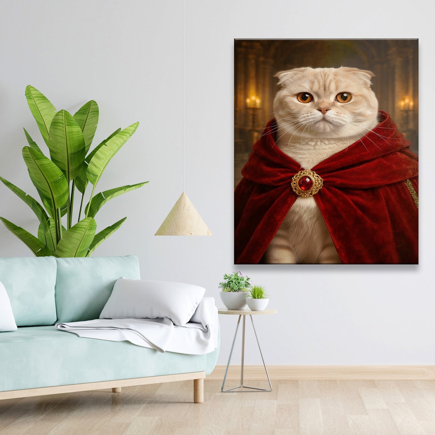 Custom Photo King Royal Cat Canvas Gift For Cat Lover
