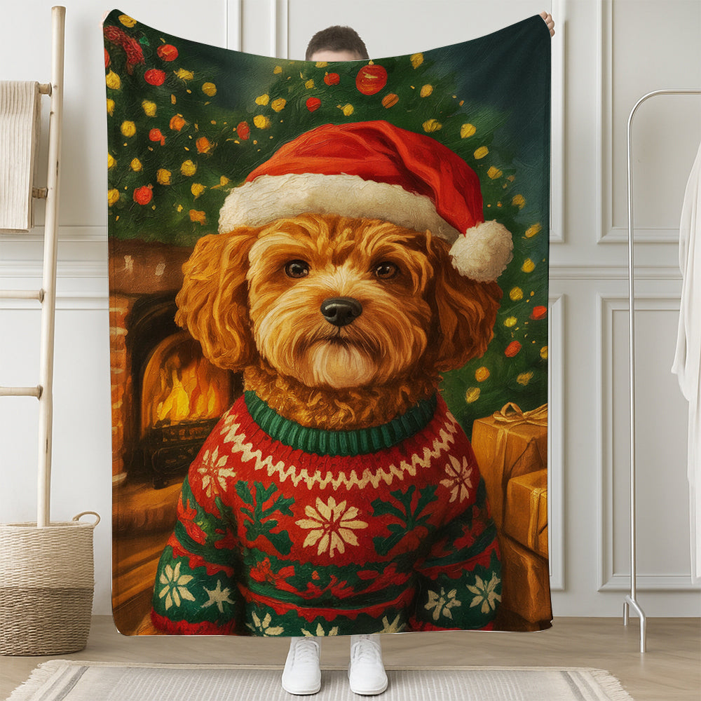 Custom Photo Dog Christmas Oufittfit Blanket Gift For Dog Lover