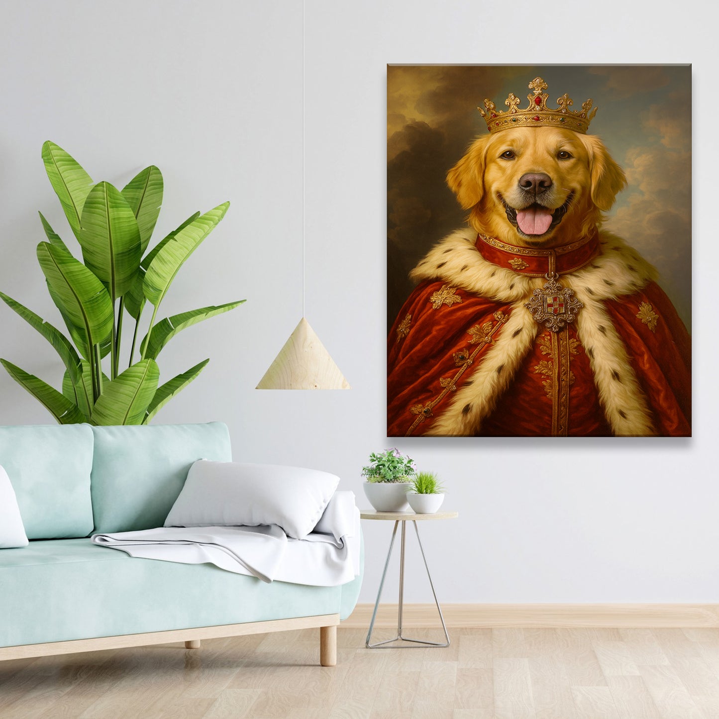 Custom Photo Dog Royal Pet King Portrait