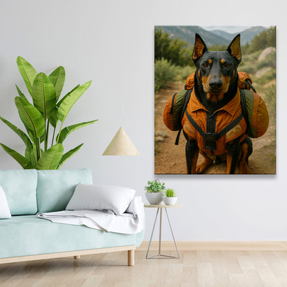 Custom Photo Backpacking Hiking Dog Canvas Gift For Dog Lovers