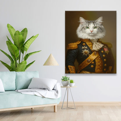 Custom Photo Cat Royal Style 02 Canvas Gift For Cat Lovers