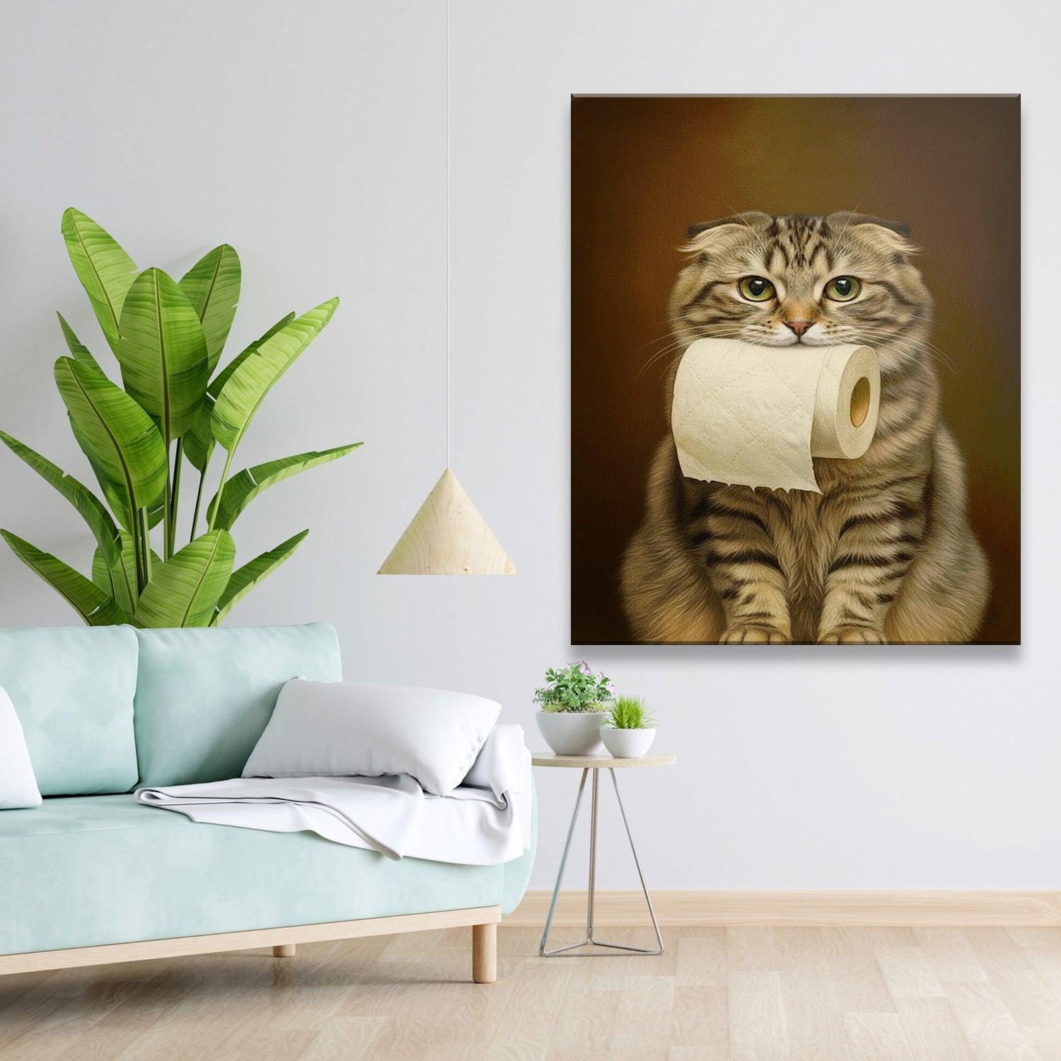 Custom Photo Cat Bathroom Style 18 Canvas Gift For Cat Lovers