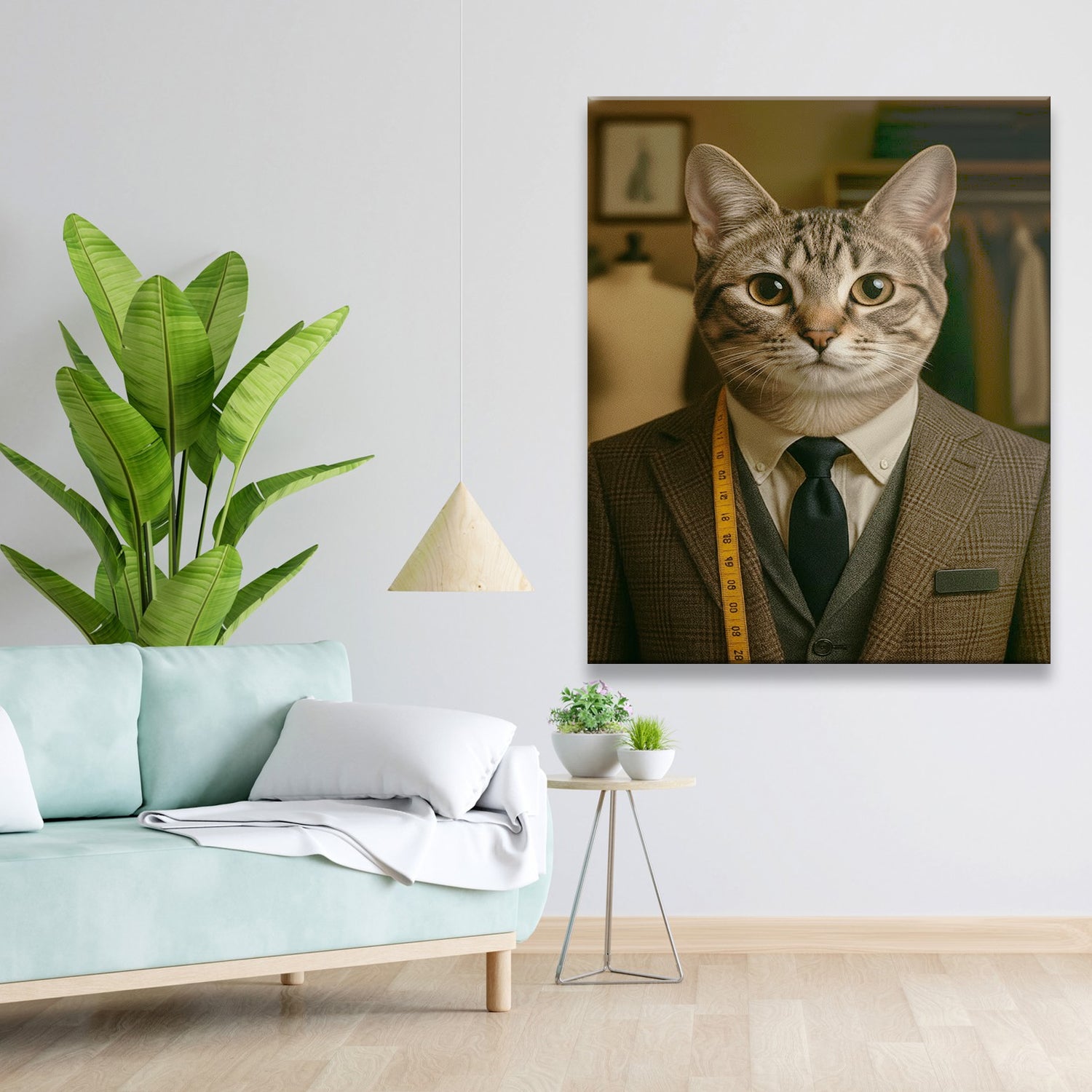 Custom Photo Tailor Cat Canvas Gift For Cat Lovers