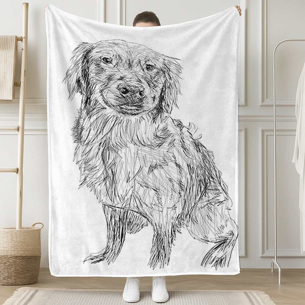 Custom Photo Dog Pencil Art