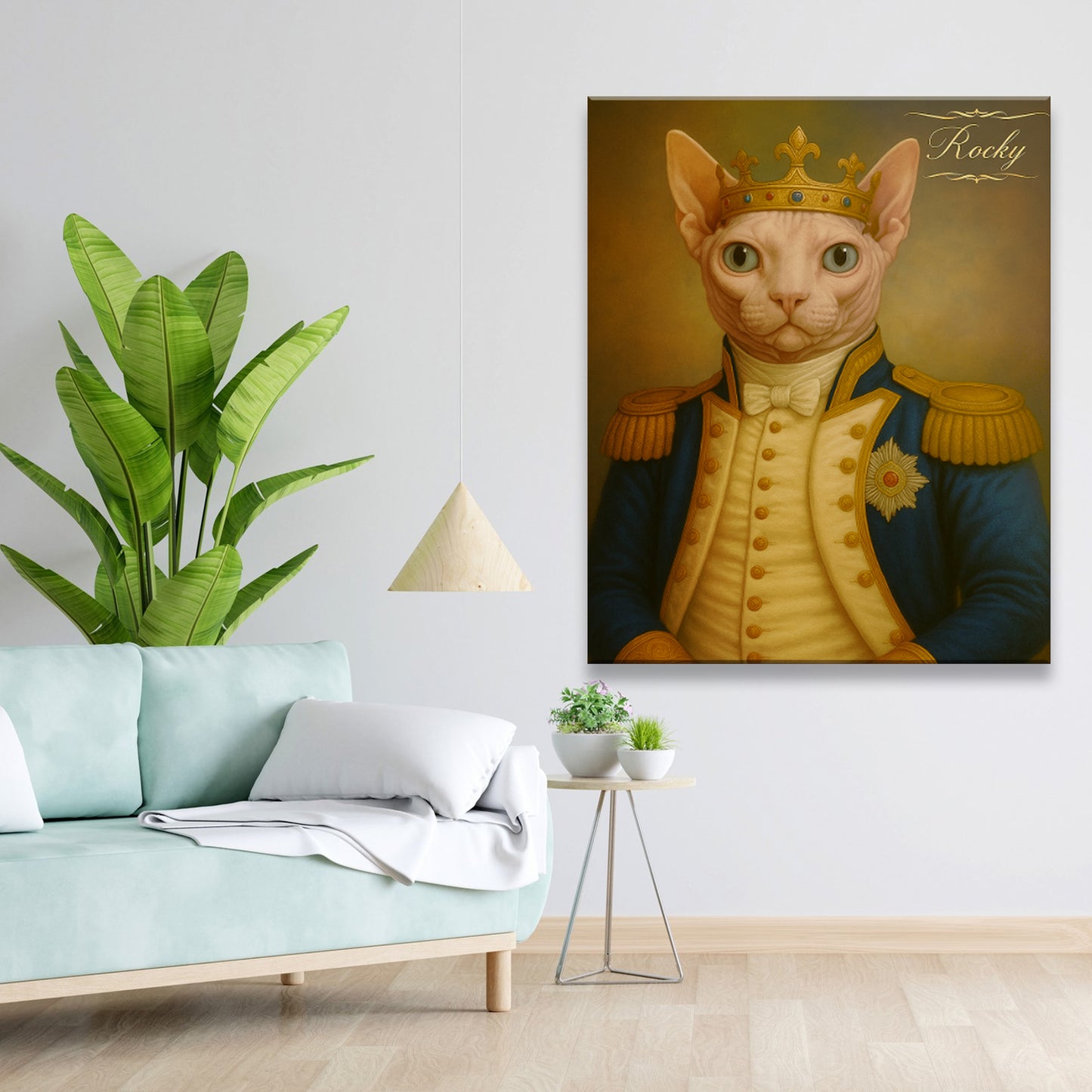 Custom Photo Great Captain Cat Canvas Gift For Cat Lovers