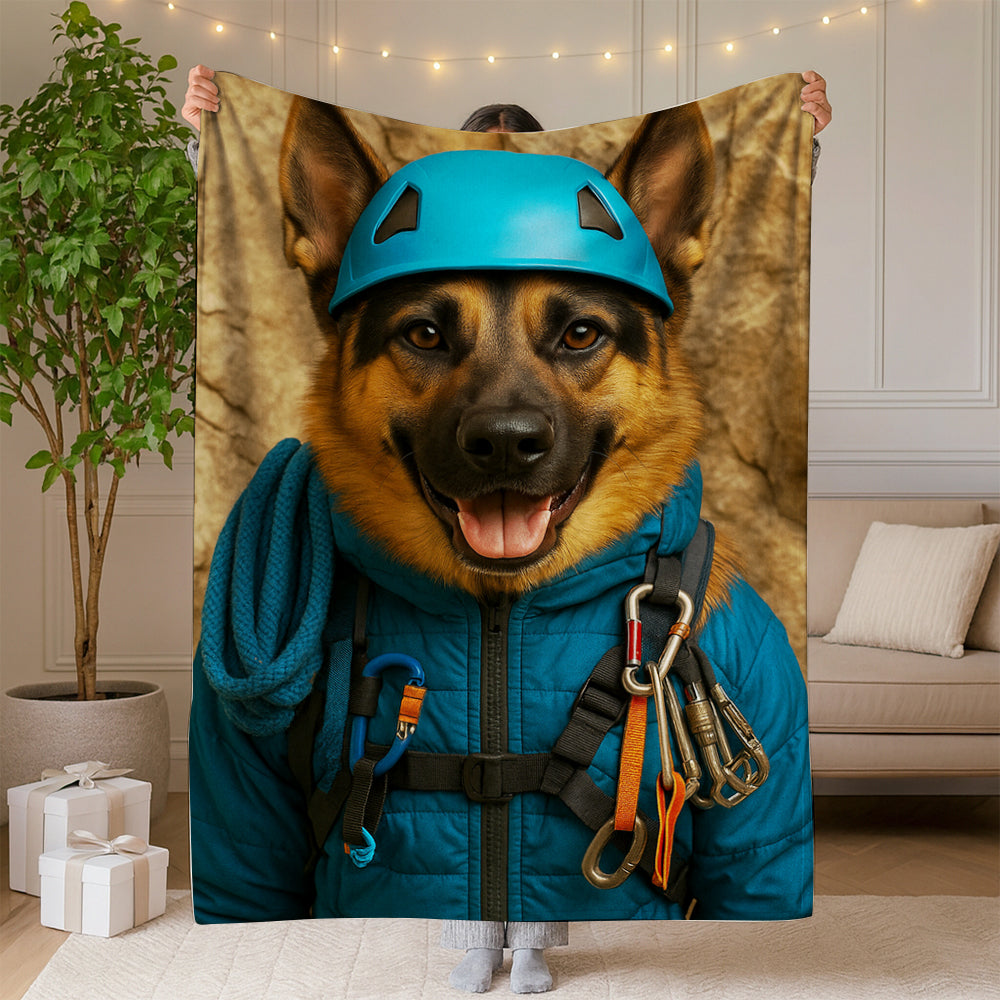 Custom Photo Climber Dog BlanketGift For Dog Lovers