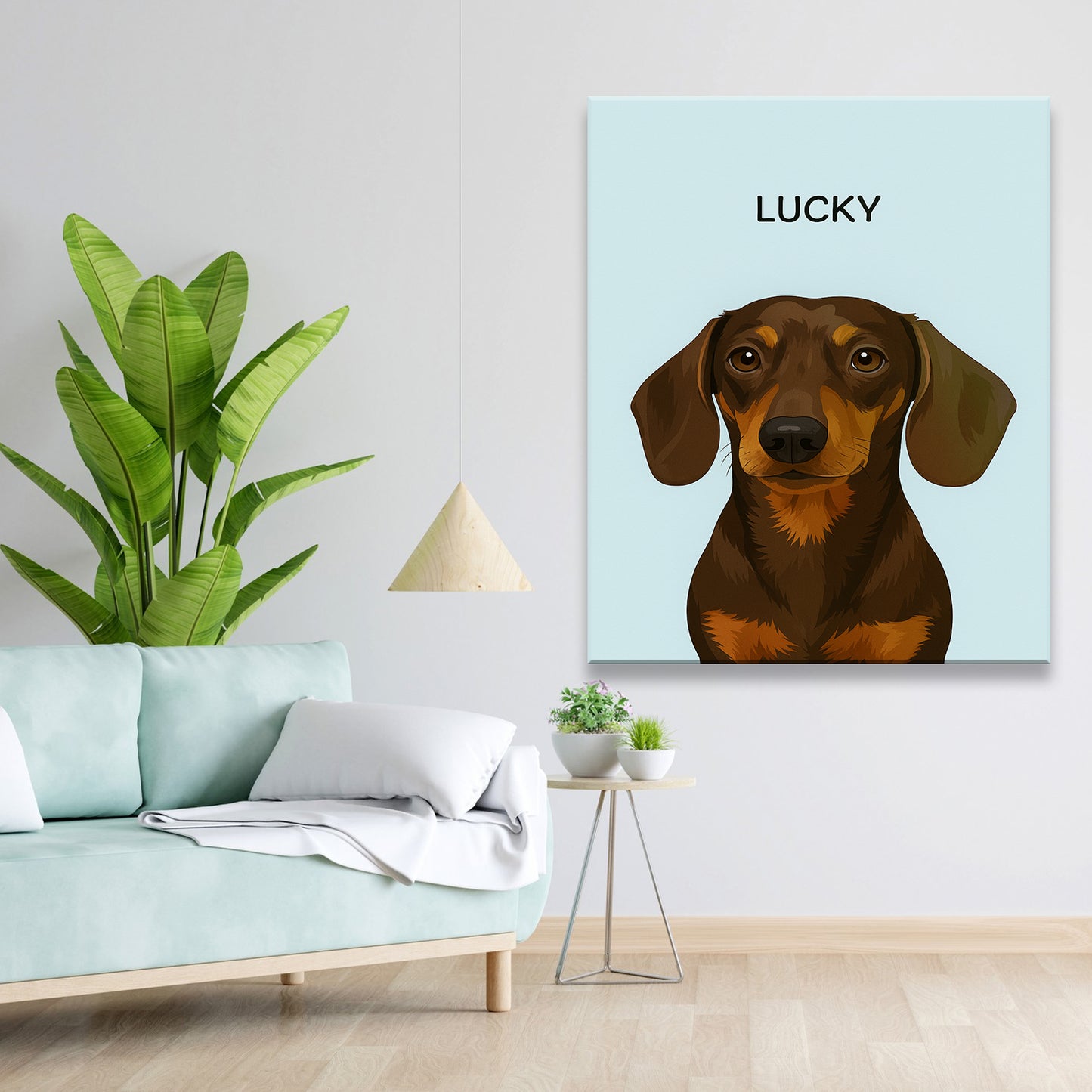 Custom Photo Minimalist Classic Dog Canvas Gift For Dog Lovers