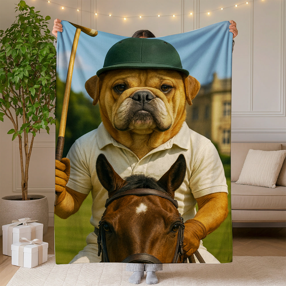 Custom Photo Polo Sport Dog BlanketGift For Dog Lovers