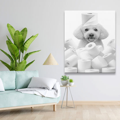 Custom Photo Dog Bathroom Canvas