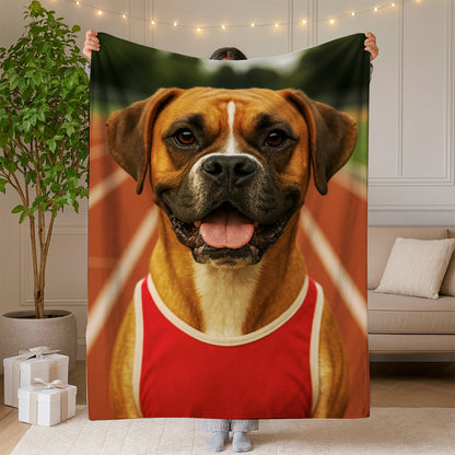 Custom Photo Runner Dog BlanketGift For Dog Lovers