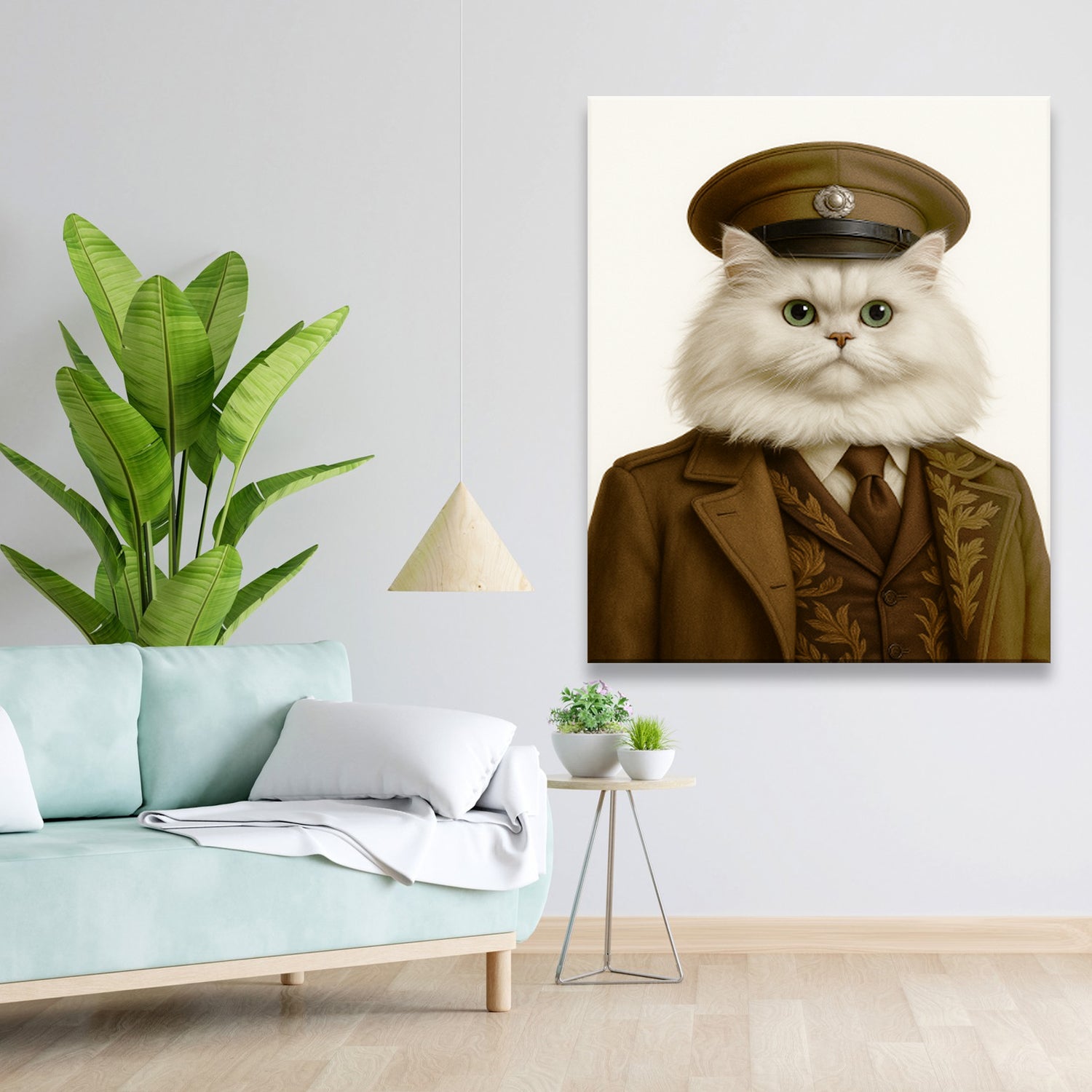Custom Photo Captain Cat Canvas