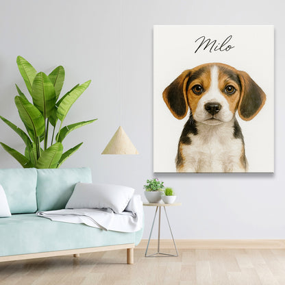 Custom Dog Portraint And With Name