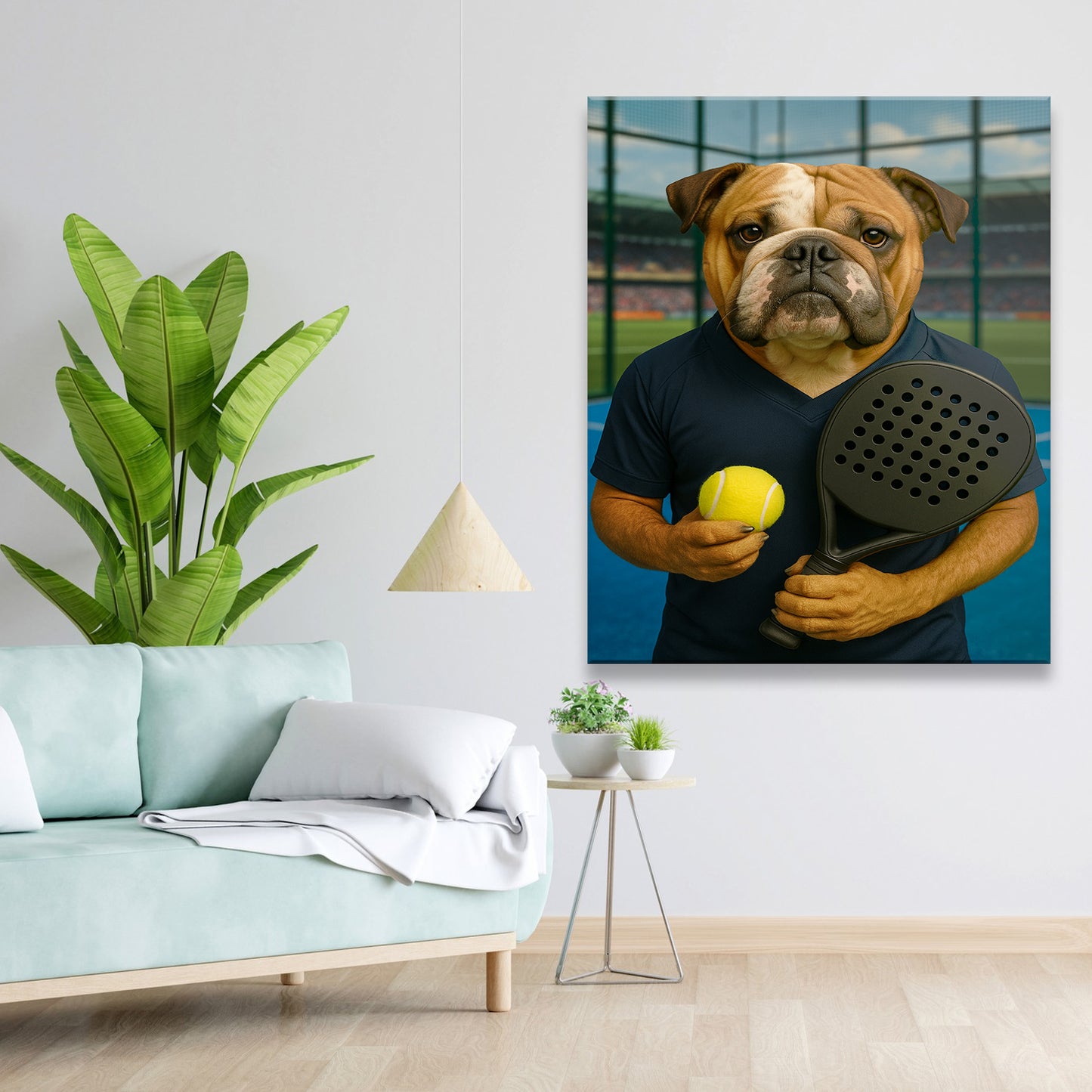 Custom Photo Paddle Player Dog Canvas Gift For Dog Lovers