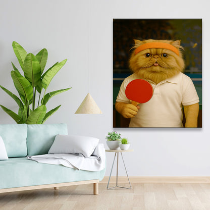 Custom Photo Table Tennis Cat Gift For Cat Lovers