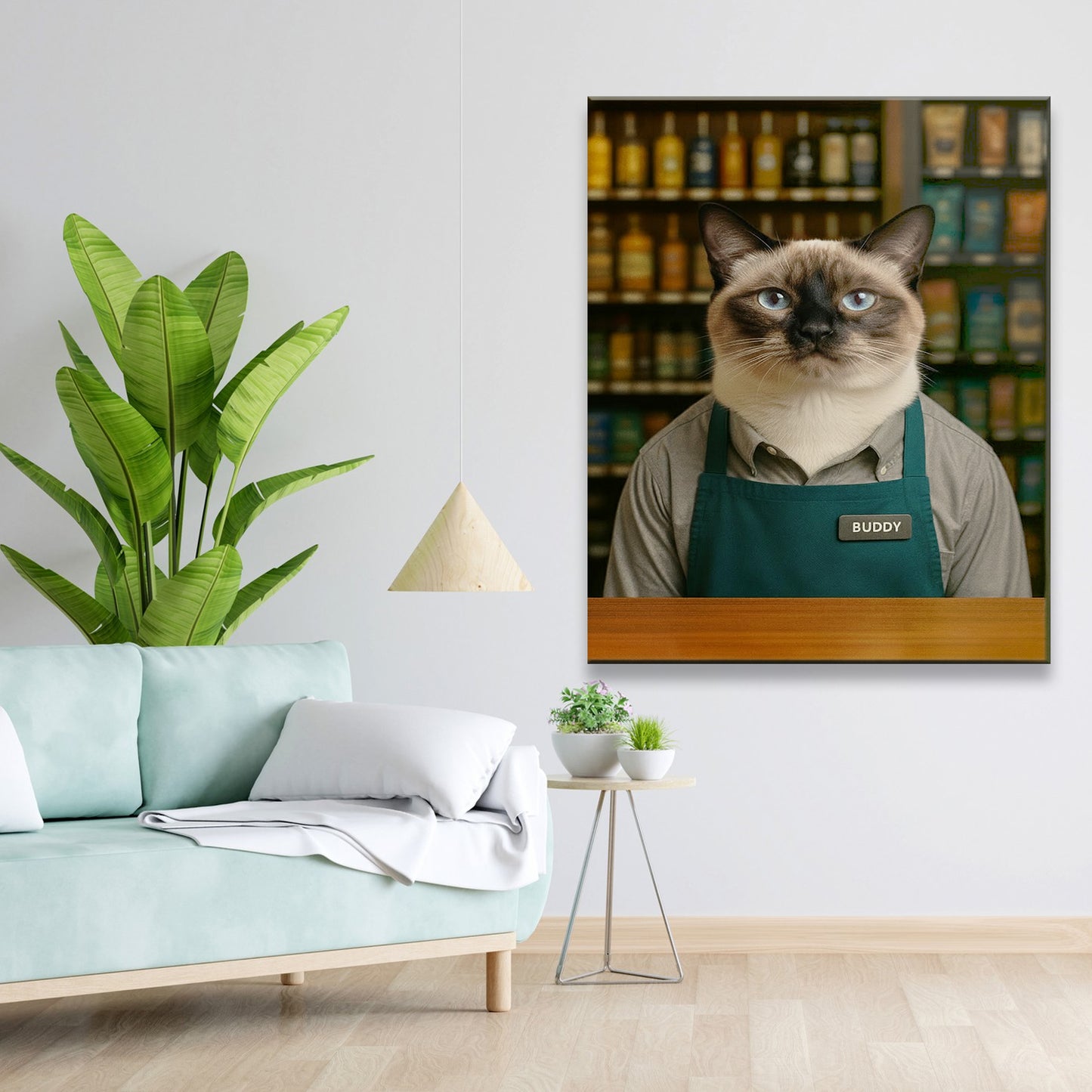 Custom Photo Shop Owner Cat Canvas Gift For Cat Lovers