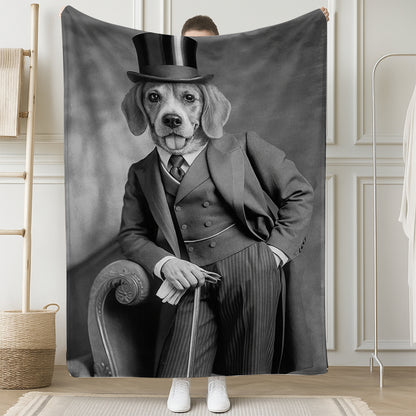 Custom Photo Gentleman Dog  Gift For Dog Lovers
