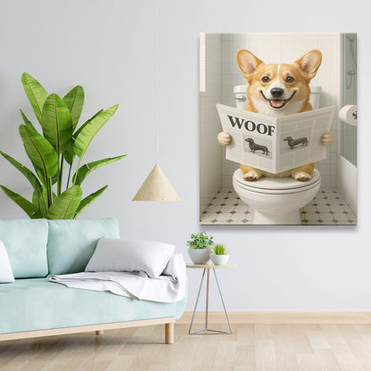Custom Photo Dog Bathroom Style 6 Canvas Gift For Dog Lovers