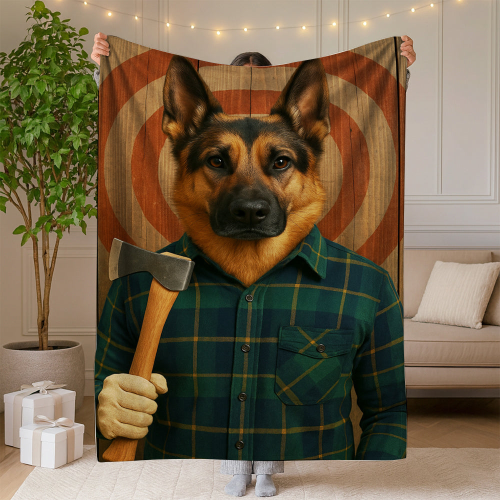Custom Photo Axe Throw Dog BlanketGift For Dog Lovers
