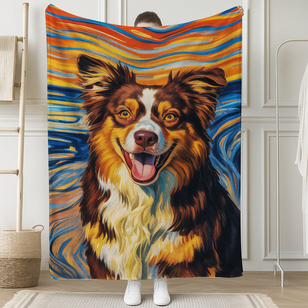 CustomDog Portrait Expressionist Art Blanket Gift For Dog Lover