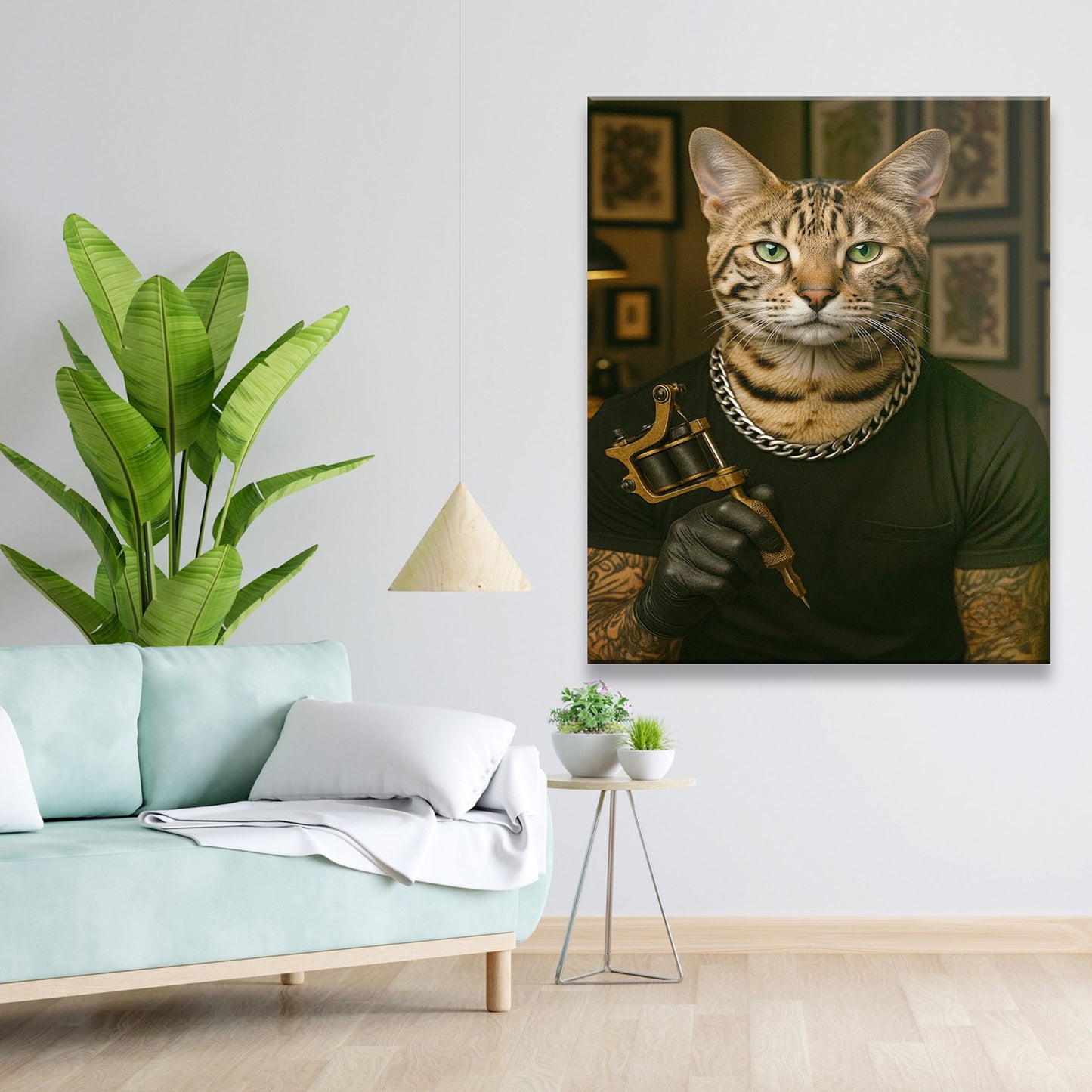 Custom Photo Tatoo Artist Cat Gift For Cat Lovers