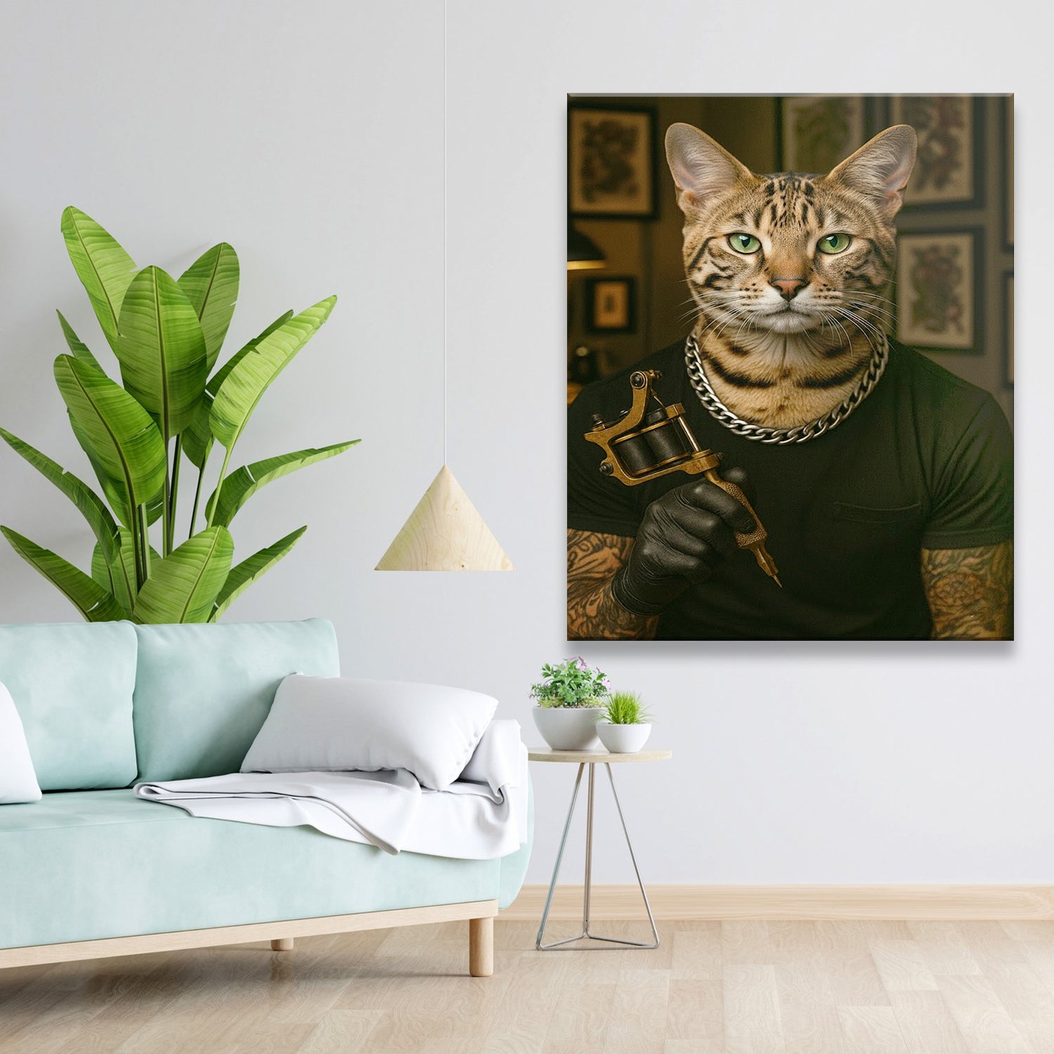 Custom Photo Tatoo Artist Cat Gift For Cat Lovers
