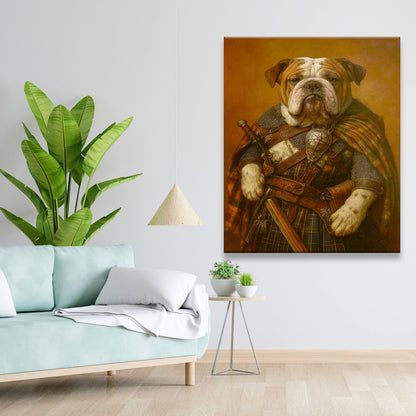 Custom Photo Royal Knight Dog Canvas Gift For Dog Lovers