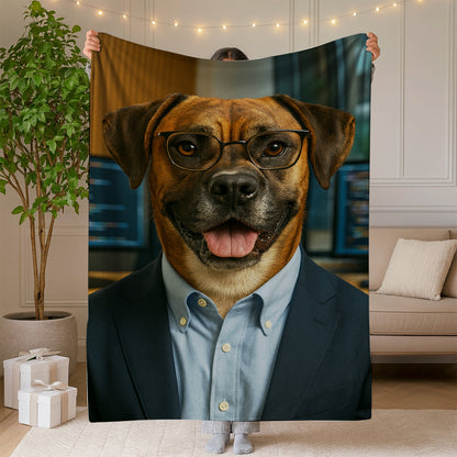 Custom Photo Software Developer Dog BlanketGift For Dog Lovers