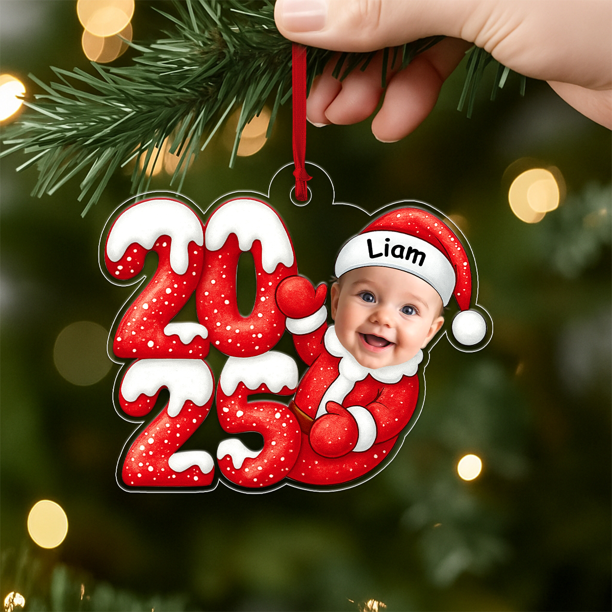 Custom Photo Baby 2025 Xmas