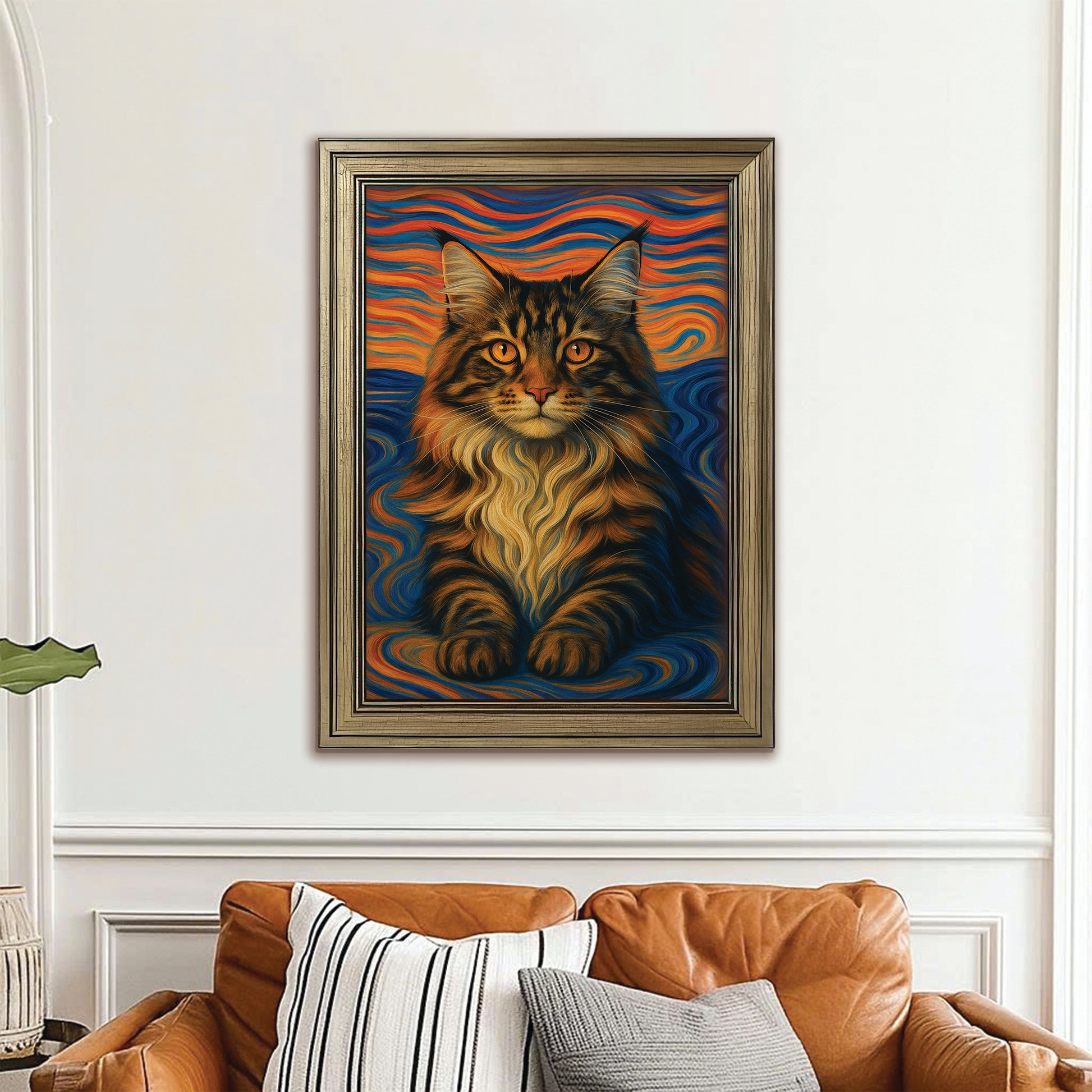 Custom Cat Portrait Expressionist Art