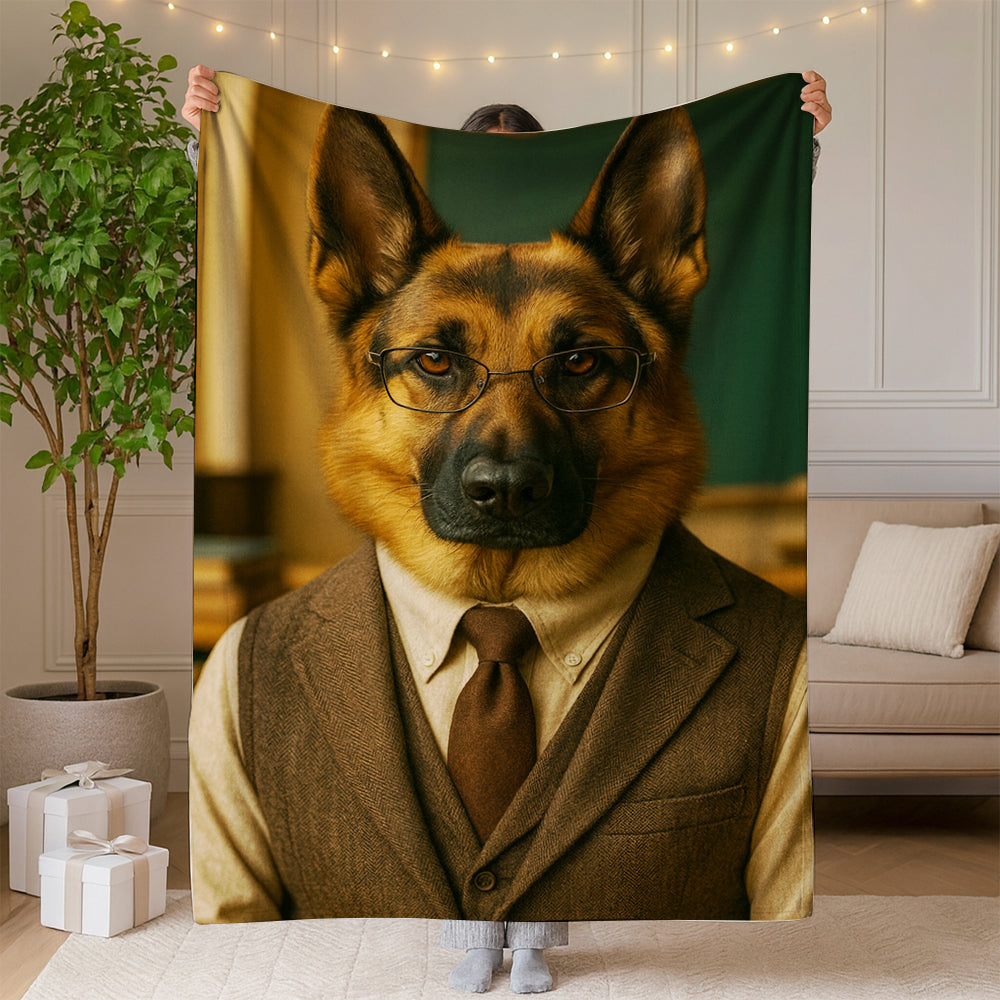 Custom Photo Professor Teacher Dog BlanketGift For Dog Lovers
