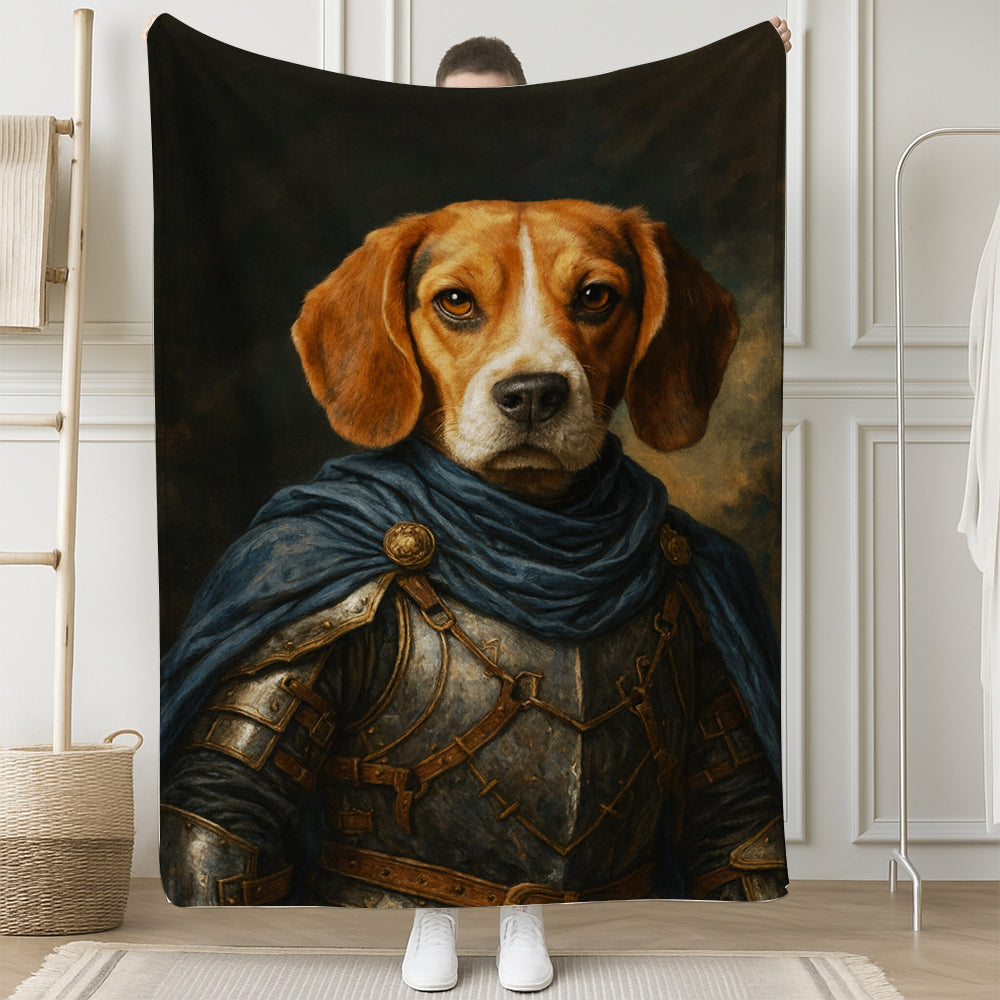 Custom Dog Photo Viking Blanket For Dog Lover