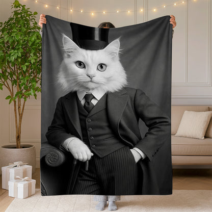 Custom Photo Gentleman Cat Gift For Cat Lovers