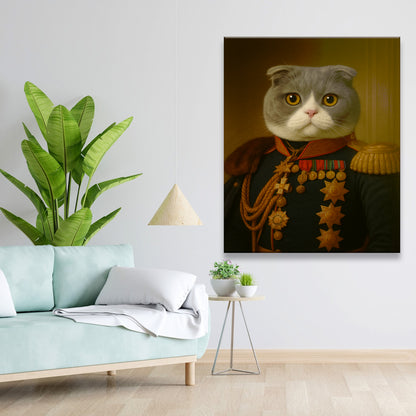 Custom Photo Cat Royal King Canvas _ Gift For Cat Lovers