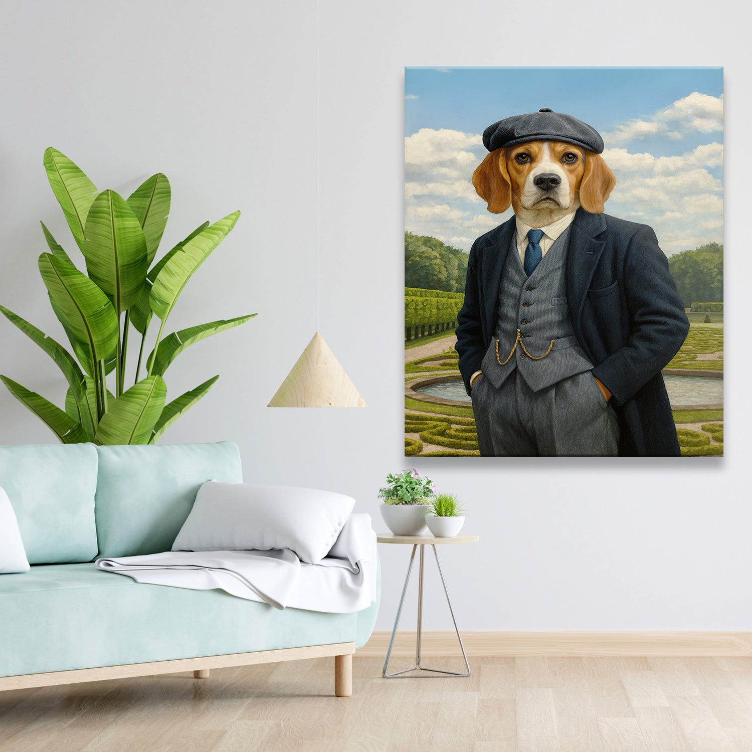 Custom Photo Pawky Blinder Dog Canvas