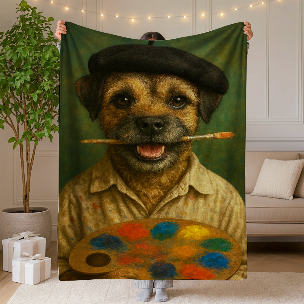 Custom Photo Artist Dog BlanketGift For Dog Lovers