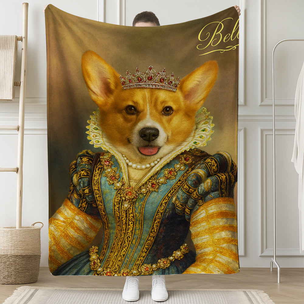 Custom Photo Sapphire Queen Dog BlanketGift For Dog Lovers