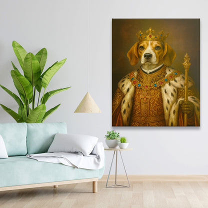 Custom Photo Dog King Royal Canvas _ Gift For Dog Lovers